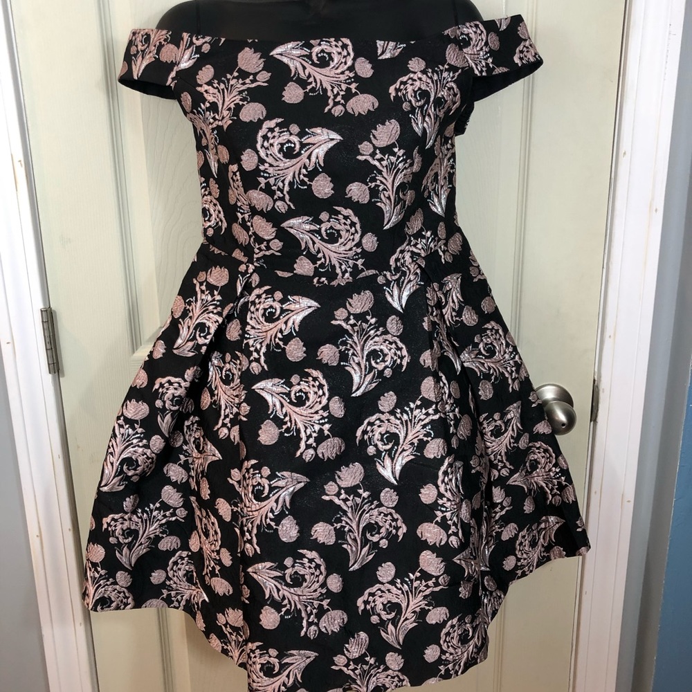 Francesca’s off the shoulder dress.